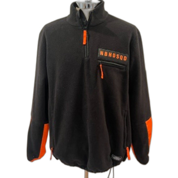 Neighborhood Squad Black Fleece Popover Jacket Orange SQD E-Jacket XL Japan - Picture 1 of 12